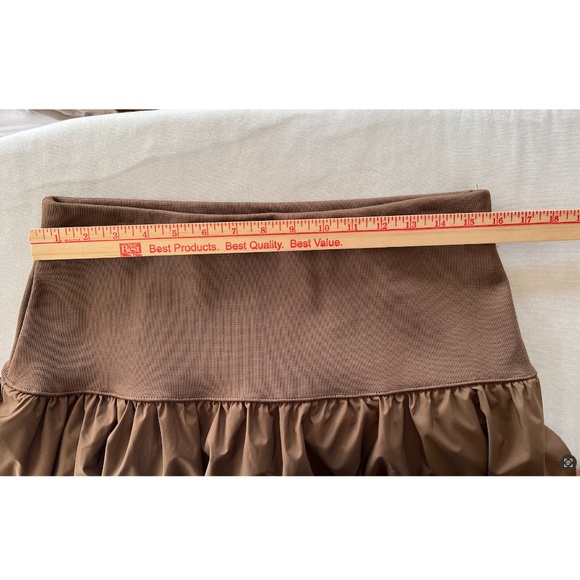EMERSON LANG Bubble Midi Skirt with Stretch Waist in Brown - XL - Picture 8 of 10